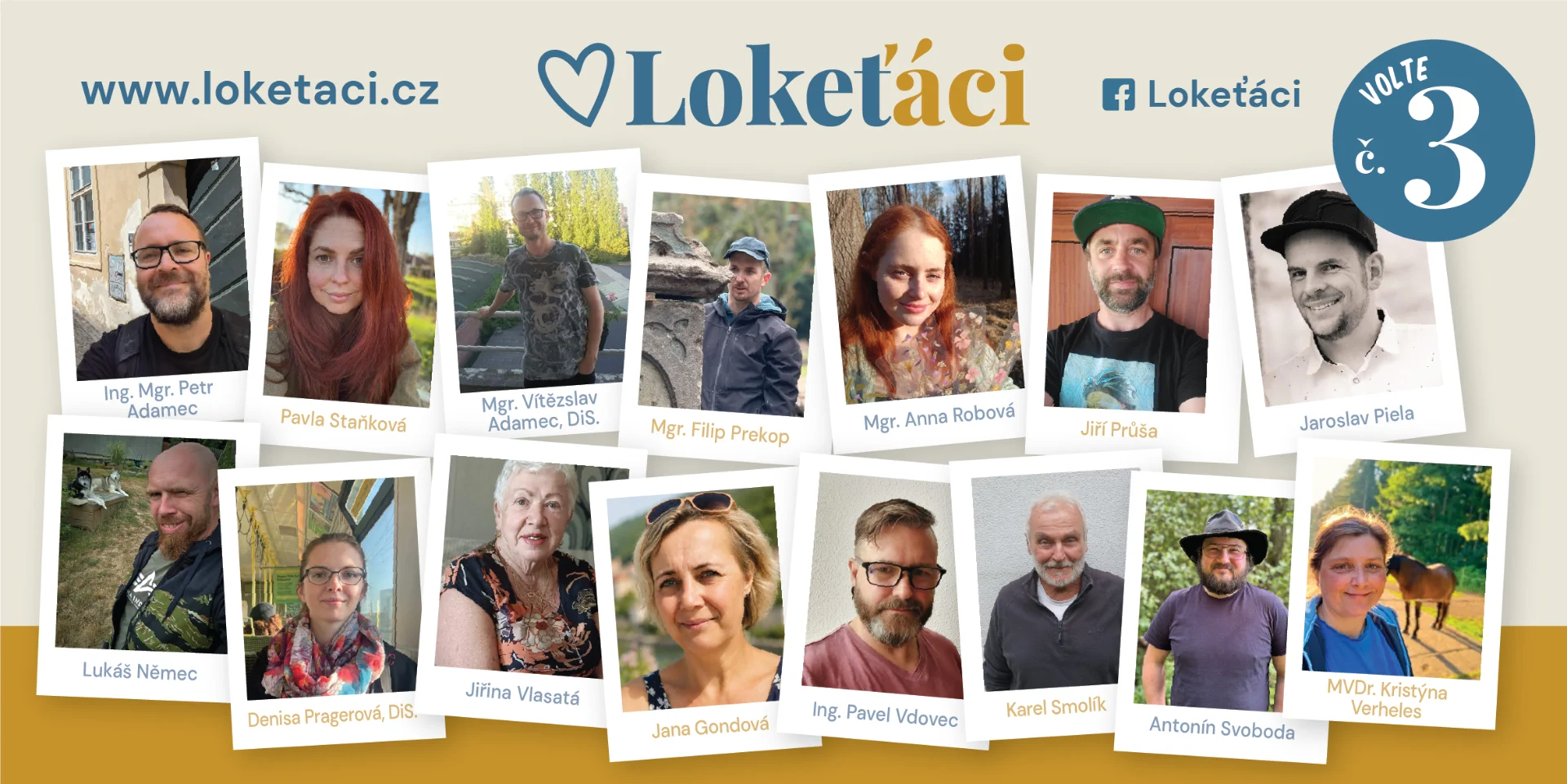 Kandidátka Lokeťáků – komunální volby 2026 Loket