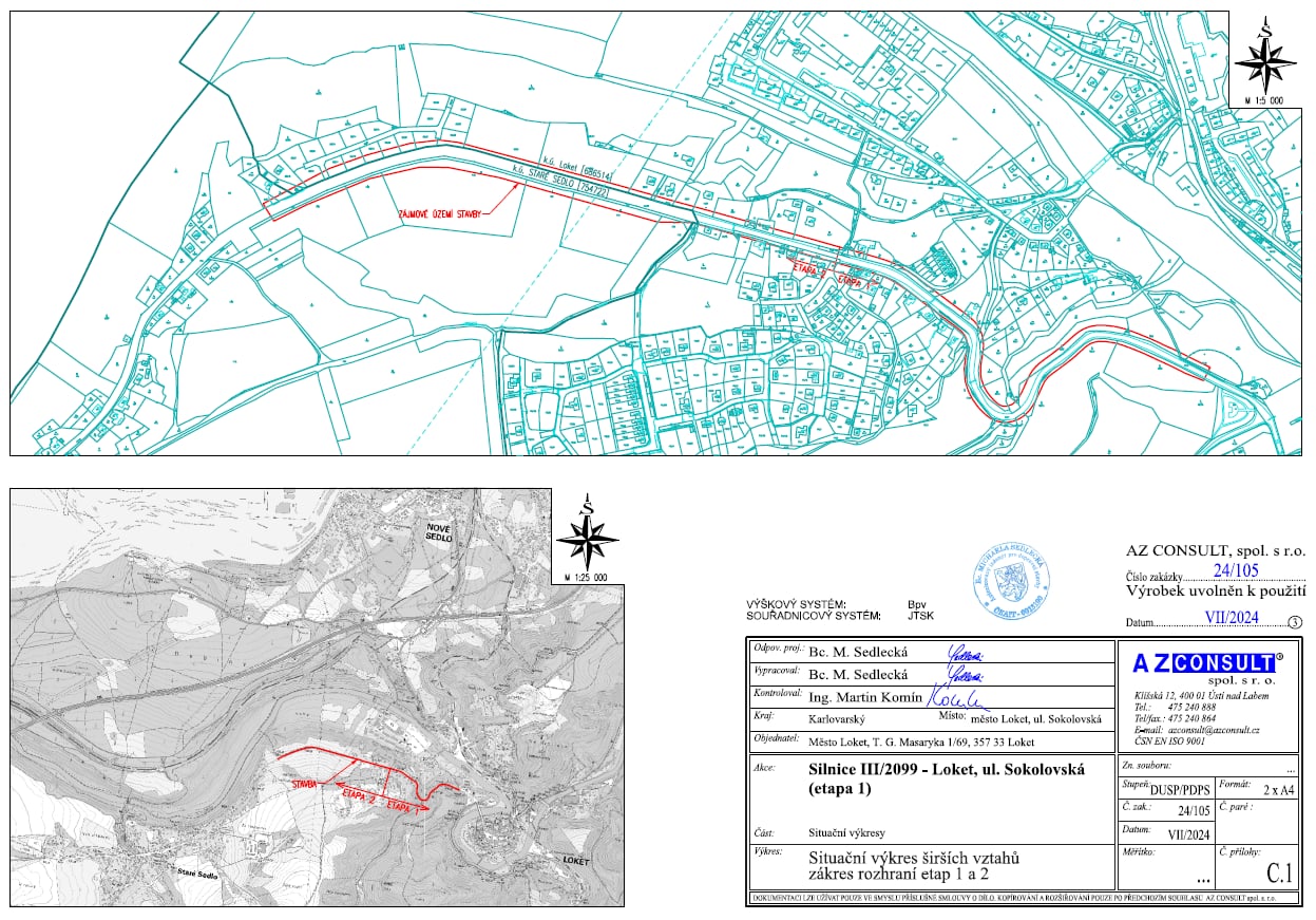 Chodník podél silnice III/2099, Sokolovská – I. etapa